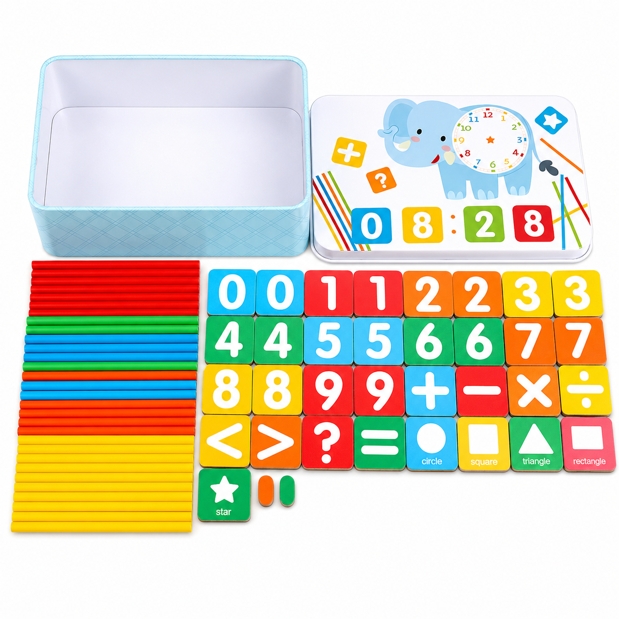 Caja Educativa Montessori – Matemáticas y Tiempo