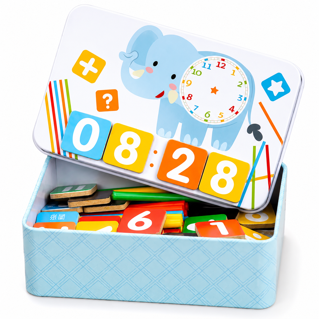 Caja Educativa Montessori – Matemáticas y Tiempo